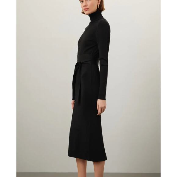 Toccin‎ x RTR Dress Womens Medium Black Knit Sweater Racer Midi Cutout Back - Picture 13 of 13